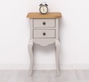 Consola mica, picioare curbate, 2 sertare de la Rustic Butique PS189 - Culoare Top_P001 - Culoare Corp_P013A - DUBLU COLOR