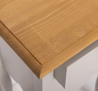 Consola mica, picioare curbate, 2 sertare de la Rustic Butique PS189 - Culoare Top_P001 - Culoare Corp_P013A - DUBLU COLOR