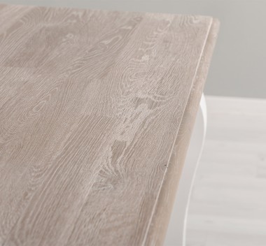 Masa dining cu picioare curbate 210x90x78cm, blat stejar de la Rustic Butique PS383 - Culoare Top_P067 - Culoare Corp_P004 - DUBLU COLOR