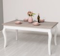 Masa dining cu picioare curbate 210x90x78cm, blat stejar de la Rustic Butique PS383 - Culoare Top_P067 - Culoare Corp_P004 - DUBLU COLOR