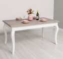 Masa dining cu picioare curbate 210x90x78cm, blat stejar de la Rustic Butique PS383 - Culoare Top_P067 - Culoare Corp_P004 - DUBLU COLOR