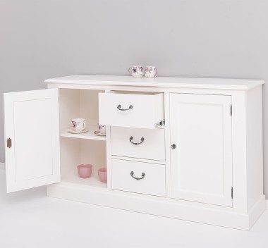 Bufet cu 2 usi, 3 sertare, BAS de la Rustic Butique PS370BAS - Culoare_P039 - VOPSIT 