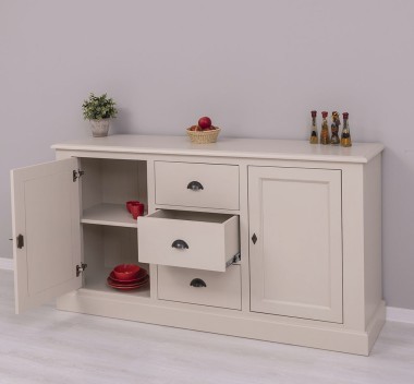 Bufet cu 2 usi, 3 sertare, BAS de la Rustic Butique PS370BAS - Culoare_P024 - VOPSIT