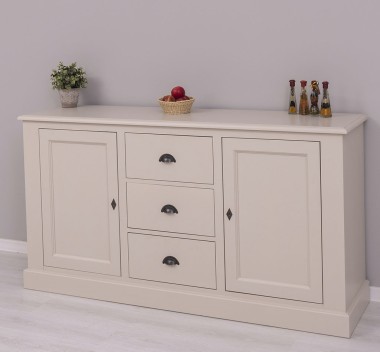 Bufet cu 2 usi, 3 sertare, BAS de la Rustic Butique PS370BAS - Culoare_P024 - VOPSIT