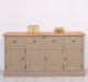 Bufet cu 4 usi, 4 sertare, blat stejar, BAS de la Rustic Butique PS365BAS - Culoare Top_P061 - Culoare Ext._P031A / Culoare Int._P039 - TRIPLU COLOR