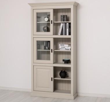 Bufet cu 2 usi glisante, 4 usi sticla glisante de la Rustic Butique PS185 - Culoare_P024 - VOPSIT