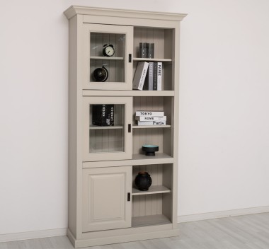 Bufet cu 2 usi glisante, 4 usi sticla glisante de la Rustic Butique PS185 - Culoare_P024 - VOPSIT