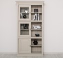 Bufet cu 2 usi glisante, 4 usi sticla glisante de la Rustic Butique PS185 - Culoare_P024 - VOPSIT