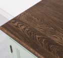 Comoda TV 2 sertare cu sine 2 usi BAS, blat stejar - Culoare Top_P064 - Culoare Ext._P092 / Culoare Int._P086 - TRIPLU COLOR de la Rustic Butique OUTPS107BAS - Culoare Top_P064 - Culoare Ext._P092 / Culoare Int._P086 - TRIPLU COLOR