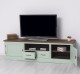 Comoda TV 2 sertare cu sine 2 usi BAS, blat stejar - Culoare Top_P064 - Culoare Ext._P092 / Culoare Int._P086 - TRIPLU COLOR de la Rustic Butique OUTPS107BAS - Culoare Top_P064 - Culoare Ext._P092 / Culoare Int._P086 - TRIPLU COLOR