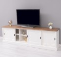 Comoda TV mare cu usi glisante, BAS - Culoare Top_P001 - Culoare Corp_P039A - DUBLU COLOR de la Rustic Butique OUTPS609BAS - Culoare Top_P001 - Culoare Corp_P039A - DUBLU COLOR