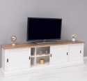Comoda TV mare cu usi glisante, BAS - Culoare Top_P001 - Culoare Corp_P039A - DUBLU COLOR de la Rustic Butique OUTPS609BAS - Culoare Top_P001 - Culoare Corp_P039A - DUBLU COLOR
