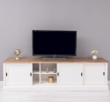 Comoda TV mare cu usi glisante, BAS - Culoare Top_P001 - Culoare Corp_P039A - DUBLU COLOR de la Rustic Butique OUTPS609BAS - Culoare Top_P001 - Culoare Corp_P039A - DUBLU COLOR