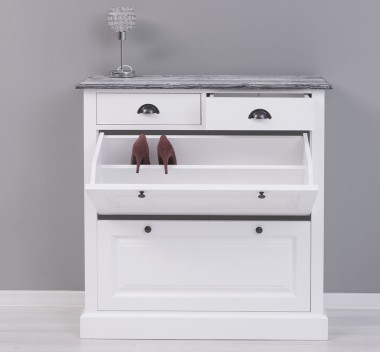 Dulap cu 2 usi si 2 sertare - Culoare Top_P072 - Culoare Corp_P004 - DUBLU COLOR de la Rustic Butique OUTPS358 - Culoare Top_P072 - Culoare Corp_P004 - DUBLU COLOR