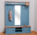 Cuier mare cu oglinda, 2 usi, spatiu deschis de la Rustic Butique PS626 - Culoare Top si Cornisa_P002 - Culoare Corp_P053 - DUBLU COLOR