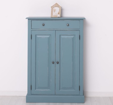 Dulap cu 2 usi si 1 sertar de la Rustic Butique PS422 - Culoare_P008A - VOPSIT ANTICHIZAT