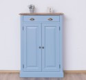 Dulap cu 2 usi si 1 sertar, blat stejar de la Rustic Butique PS422 - Culoare Top_P089 - Culoare Corp_P053 - DUBLU COLOR