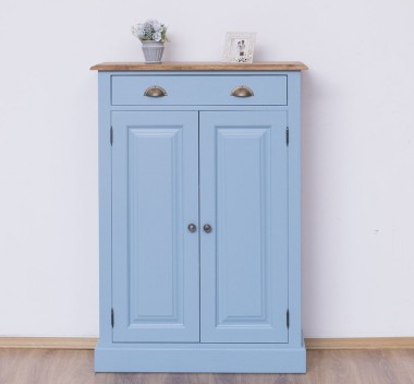 Dulap cu 2 usi si 1 sertar, blat stejar de la Rustic Butique PS422 - Culoare Top_P089 - Culoare Corp_P053 - DUBLU COLOR