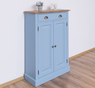 Dulap cu 2 usi si 1 sertar, blat stejar de la Rustic Butique PS422 - Culoare Top_P089 - Culoare Corp_P053 - DUBLU COLOR