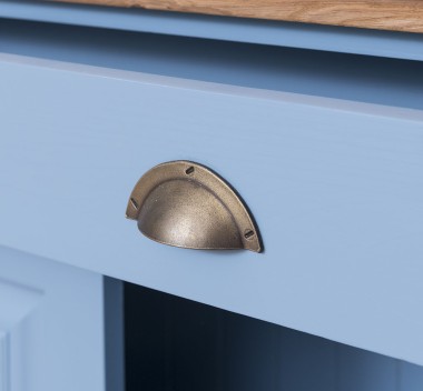 Dulap cu 2 usi si 1 sertar, blat stejar de la Rustic Butique PS422 - Culoare Top_P089 - Culoare Corp_P053 - DUBLU COLOR