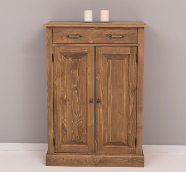 Dulap cu 2 usi si 1 sertar, blat stejar de la Rustic Butique PS422 - Culoare_P001 - CERUIT
