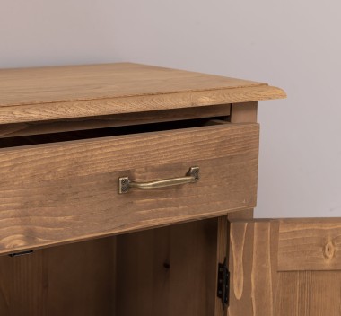 Dulap cu 2 usi si 1 sertar, blat stejar de la Rustic Butique PS422 - Culoare_P001 - CERUIT