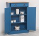 Dulap cu 2 usi si 1 sertar, blat stejar de la Rustic Butique PS422 - Culoare Top_P061 - Culoare Corp_P045 - DUBLU COLOR