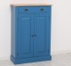Dulap cu 2 usi si 1 sertar, blat stejar de la Rustic Butique PS422 - Culoare Top_P061 - Culoare Corp_P045 - DUBLU COLOR