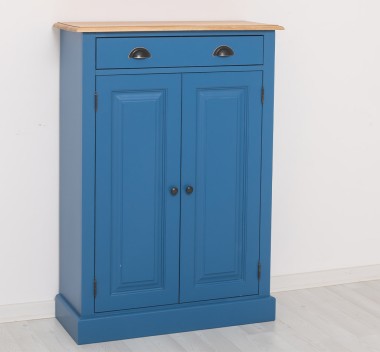 Dulap cu 2 usi si 1 sertar, blat stejar de la Rustic Butique PS422 - Culoare Top_P061 - Culoare Corp_P045 - DUBLU COLOR
