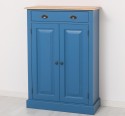Dulap cu 2 usi si 1 sertar, blat stejar de la Rustic Butique PS422 - Culoare Top_P061 - Culoare Corp_P045 - DUBLU COLOR