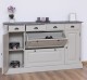 Comoda hol cu 2+2 usi, 4 sertare, blat stejar de la Rustic Butique PS472 - Culoare Top_P065 - Culoare Corp_P076 - DUBLU COLOR