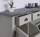 Comoda hol cu 2+2 usi, 4 sertare, blat stejar de la Rustic Butique PS472 - Culoare Top_P065 - Culoare Corp_P076 - DUBLU COLOR