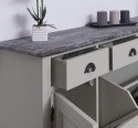 Comoda hol cu 2+2 usi, 4 sertare, blat stejar de la Rustic Butique PS472 - Culoare Top_P065 - Culoare Corp_P076 - DUBLU COLOR
