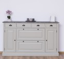 Comoda hol cu 2+2 usi, 4 sertare, blat stejar de la Rustic Butique PS472 - Culoare Top_P065 - Culoare Corp_P076 - DUBLU COLOR