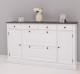 Comoda hol cu 2+2 usi, 4 sertare, blat stejar de la Rustic Butique PS472 - Culoare Top_P058 - Culoare Corp_P004 - DUBLU COLOR