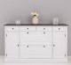 Comoda hol cu 2+2 usi, 4 sertare, blat stejar de la Rustic Butique PS472 - Culoare Top_P058 - Culoare Corp_P004 - DUBLU COLOR