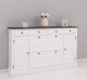 Comoda hol cu 2+2 usi, 4 sertare, blat stejar de la Rustic Butique PS472 - Culoare Top_P058 - Culoare Corp_P004 - DUBLU COLOR