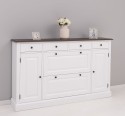 Comoda hol cu 2+2 usi, 4 sertare, blat stejar de la Rustic Butique PS472 - Culoare Top_P058 - Culoare Corp_P004 - DUBLU COLOR