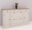 Comoda hol cu 2+2 usi, 4 sertare, blat stejar de la Rustic Butique PS472 - Culoare Top_P089 - Culoare Corp_P028++P024A - TRIPLU COLOR