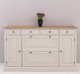 Comoda hol cu 2+2 usi, 4 sertare, blat stejar de la Rustic Butique PS472 - Culoare Top_P089 - Culoare Corp_P028++P024A - TRIPLU COLOR