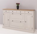 Comoda hol cu 2+2 usi, 4 sertare, blat stejar de la Rustic Butique PS472 - Culoare Top_P089 - Culoare Corp_P028++P024A - TRIPLU COLOR