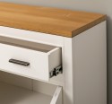 Comoda cu 2 usi si 1 sertar Pure, sertar pe sina metalica de la Rustic Butique PS637 - Culoare Top_P082 - Culoare Corp_P039 - DUBLU COLOR