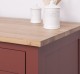 Dulap bucatarie cu 2 usi, 2 sertare, blat stejar de la Rustic Butique PS373 - Culoare Top_P061 - Culoare Ext._P029 / Culoare Int._P025 - TRIPLU COLOR
