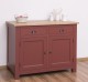 Dulap bucatarie cu 2 usi, 2 sertare, blat stejar de la Rustic Butique PS373 - Culoare Top_P061 - Culoare Ext._P029 / Culoare Int._P025 - TRIPLU COLOR
