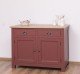 Dulap bucatarie cu 2 usi, 2 sertare, blat stejar de la Rustic Butique PS373 - Culoare Top_P061 - Culoare Ext._P029 / Culoare Int._P025 - TRIPLU COLOR