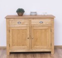 Dulap bucatarie cu 2 usi, 2 sertare, blat stejar de la Rustic Butique PS373 - Culoare Top_P089 - Culoare Corp_P002 - DUBLU COLOR