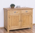 Dulap bucatarie cu 2 usi, 2 sertare, blat stejar de la Rustic Butique PS373 - Culoare Top_P089 - Culoare Corp_P002 - DUBLU COLOR