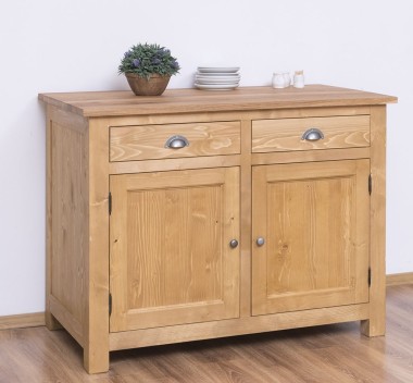 Dulap bucatarie cu 2 usi, 2 sertare, blat stejar de la Rustic Butique PS373 - Culoare Top_P089 - Culoare Corp_P002 - DUBLU COLOR
