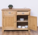 Dulap bucatarie cu 2 usi, 2 sertare, blat stejar de la Rustic Butique PS373 - Culoare Top_P089 - Culoare Corp_P002 - DUBLU COLOR