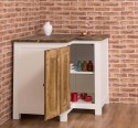 Mobila de colt pentru bucatarie 98x98x90cm de la Rustic Butique PS458 - Culoare Top_P064 - Culoare Corp_P039 - Culoare Usi_P064 - DUBLU COLOR